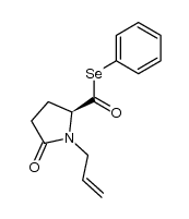 (S)-Se-phenyl 1-allyl-5-oxopyrrolidine-2-carboselenoate结构式