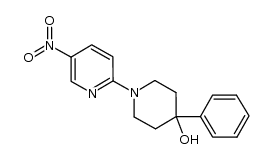 1-(5-nitropyridin-2-yl)-4-hydroxy-4-phenylpiperidine结构式