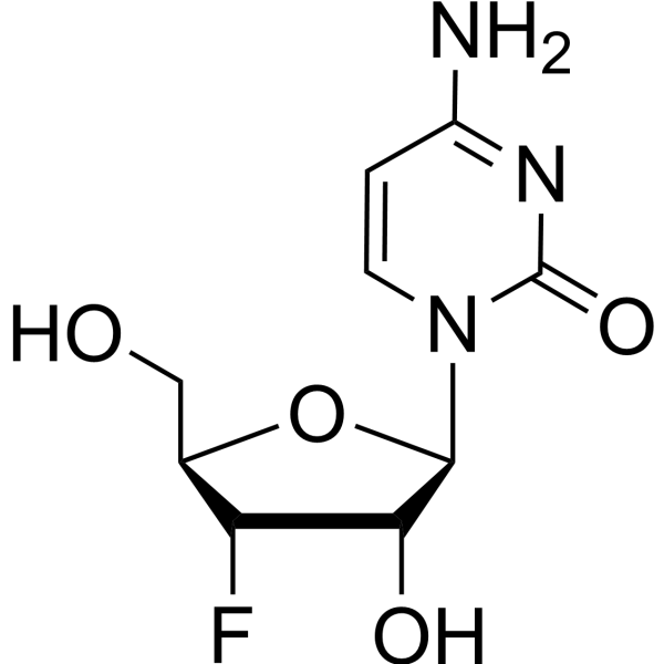 3’-脱氧-3’-氟代胞苷结构式