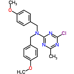 4-Chloro-N,N-bis(4-methoxybenzyl)-6-methyl-1,3,5-triazin-2-amine Structure