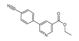 ethyl 5-(4-cyanophenyl)nicotinate结构式