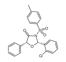 (2S,5R)-2-(2-chlorophenyl)-5-phenyl-3-tosyloxazolidin-4-one结构式