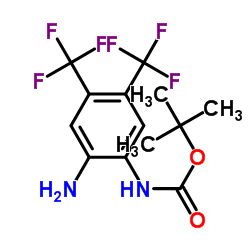 2-Methyl-2-propanyl [2-amino-4,5-bis(trifluoromethyl)phenyl]carbamate Structure