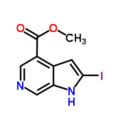 Methyl 2-iodo-1H-pyrrolo[2,3-c]pyridine-4-carboxylate结构式