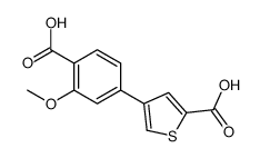 4-(4-carboxy-3-methoxyphenyl)thiophene-2-carboxylic acid结构式