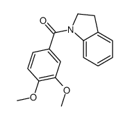 2,3-dihydroindol-1-yl-(3,4-dimethoxyphenyl)methanone Structure