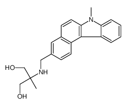 2-methyl-2-[(7-methylbenzo[c]carbazol-3-yl)methylamino]propane-1,3-diol结构式