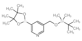 3-(((TERT-BUTYLDIMETHYLSILYL)OXY)METHYL)-5-(4,4,5,5-TETRAMETHYL-1,3,2-DIOXABOROLAN-2-YL)PYRIDINE picture