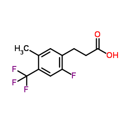 3-[2-Fluoro-5-methyl-4-(trifluoromethyl)phenyl]propanoic acid Structure