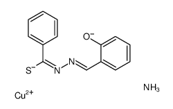 copper,azane,(NE,Z)-N-[(2-oxidophenyl)methylidene]benzenecarbohydrazonothioate Structure