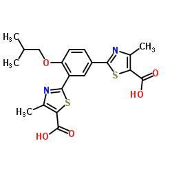 2,2'-(4-Isobutoxy-1,3-phenylene)bis(4-methyl-1,3-thiazole-5-carboxylic acid) picture