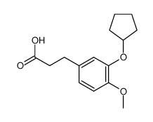 3-[3-(cyclopentyloxy)-4-methoxyphenyl]propanoic acid结构式