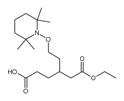 6-ethoxy-6-oxo-4-(2-((2,2,6,6-tetramethylpiperidin-1-yl)oxy)ethyl)hexanoic acid结构式