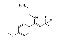 N1-(3,3,3-trifluoro-1-(4-methoxyphenyl)prop-1-en-1-yl)ethane-1,2-diamine结构式