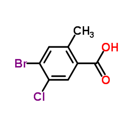 4-Bromo-5-chloro-2-methylbenzoic acid Structure