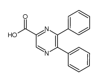 5,6-diphenylpyrazine-2-carboxylic acid structure