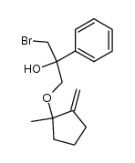 1-bromo-3-((1-methyl-2-methylenecyclopentyl)oxy)-2-phenylpropan-2-ol Structure