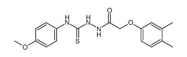 1-(3',4'-Dimethylphenoxy)acetyl-4-(4''-methoxyphenyl)thiosemicarbazide结构式