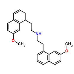 7-甲氧基-N-[2-(7-甲氧基-1-萘基)乙基]-1-萘乙胺结构式