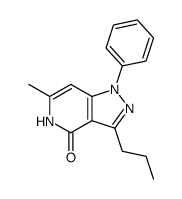 6-methyl-1-phenyl-3-propyl-1,5-dihydro-pyrazolo[4,3-c]pyridin-4-one结构式