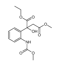 1-ethyl 4-methyl-2-hydroxy-2-(2-(methoxycarbonylamino)phenyl)succinate结构式