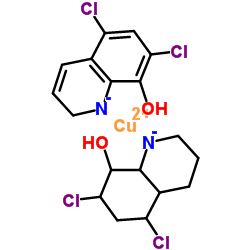 copper; 5,7-dichloro-3,4,4a,5,6,7,8,8a-octahydro-2H-quinolin-8-ol; 5,7-dichloro-2H-quinolin-8-ol Structure