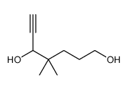 4,4-dimethylhept-6-yne-1,5-diol结构式