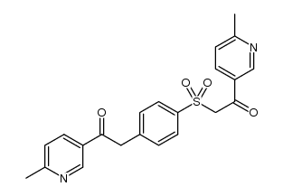 1-(6-methylpyridin-3-yl)-2-({4-[2-(6-methylpyridin-3-yl)-2-oxoethyl]phenyl}sulfonyl)ethanone Structure