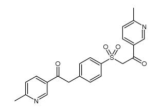 1-(6-methylpyridin-3-yl)-2-({4-[2-(6-methylpyridin-3-yl)-2-oxoethyl]phenyl}sulfonyl)ethanone结构式