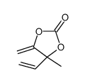 4-ethenyl-4-methyl-5-methylidene-1,3-dioxolan-2-one结构式