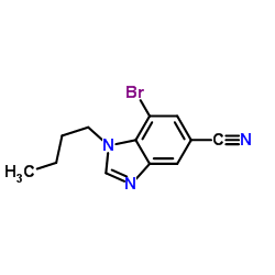 7-Bromo-1-butyl-1H-benzimidazole-5-carbonitrile Structure