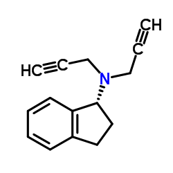 (1R)-N,N-Di(2-propyn-1-yl)-1-indanamine结构式