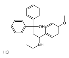 3-(ethylamino)-3-(4-methoxyphenyl)-1,1-diphenylpropan-1-ol,hydrochloride Structure