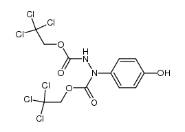 1-(4-hydroxyphenyl)-1,2-hydrazinedicarboxylic acid bis(2,2,2-trichloroethyl) ester Structure
