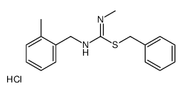 benzyl N'-methyl-N-[(2-methylphenyl)methyl]carbamimidothioate,hydrochloride Structure