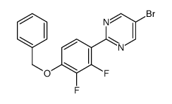 5-bromo-2-(2,3-difluoro-4-phenylmethoxyphenyl)pyrimidine结构式
