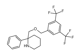 2-[[3,5-bis(trifluoromethyl)phenyl]methoxymethyl]-2-phenylpiperidine Structure