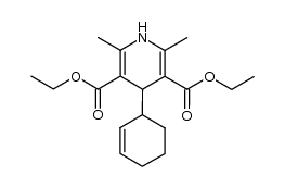 diethyl 4-(cyclohex-2-en-1-yl)-2,6-dimethyl-1,4-dihydropyridine-3,5-dicarboxylate结构式