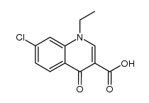 7-chloro-1-ethyl-4-oxo-1,4-dihydro-quinoline-3-carboxylic acid结构式