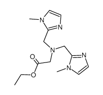 N,N-bis[(1-methylimidazol-2-yl)methyl]glycine ethyl ester结构式