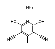 2,6-dihydroxy-4-methyl-pyridine-3,5-dicarbonitril, ammonium salt Structure
