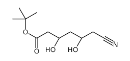 (3S,5R)-6-Cyano-3,5-dihydroxy-hexanoic Acid tert-Butyl Ester Structure