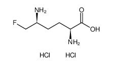 (5S)-5-氨基-6-氟-L-正亮氨酸二盐酸盐结构式