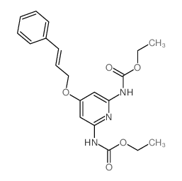 2,6-Pyridinedicarbamicacid, 4-(cinnamyloxy)-, diethyl ester (8CI) structure