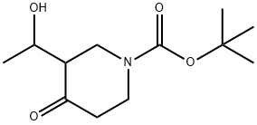 1-n-boc-3-(1'-hydroxyethyl)-4-oxo-piperidine structure