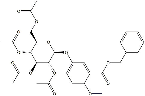 2-Methoxy-5-[(2-O,3-O,4-O,6-O-tetraacetyl-β-D-glucopyranosyl)oxy]benzoic acid benzyl ester picture