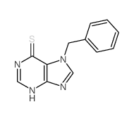 6H-Purine-6-thione,1,7-dihydro-7-(phenylmethyl)- Structure