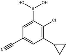 2-Chloro-3-cyclopropyl-5-cyanophenylboronic acid图片