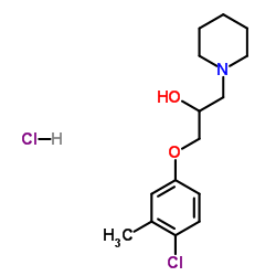 1-(4-Chloro-3-methylphenoxy)-3-(1-piperidinyl)-2-propanol hydrochloride (1:1) Structure