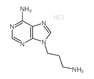 9H-Purine-9-propanamine,6-amino-, hydrochloride (1:2)结构式